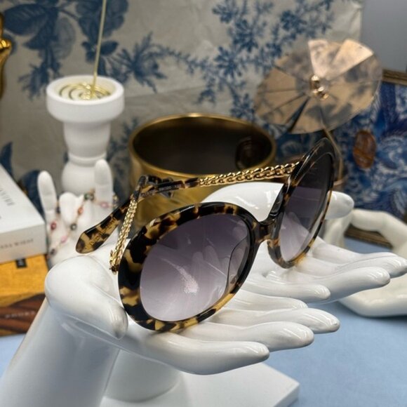 🆕 VIVIENNE WESTWOOD 🧿 NWOT VW793 Round Tortoise Shell Sunglasses - Gold Havana - Picture 7 of 16